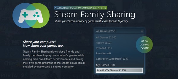 steam family sharing