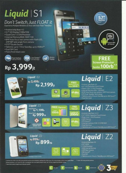 Indocomtech 2013: Promo Murah Tablet & Smartphone 4 ACER LIQUID01