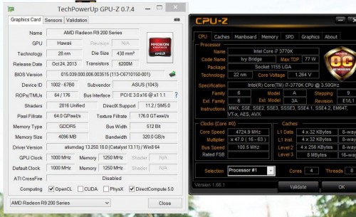 amd R9-290x-gpuz