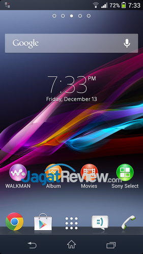 Sony Xperia Z1 - Homescreen utama