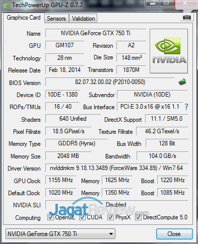 NVIDIA GTX 750 Ti OC