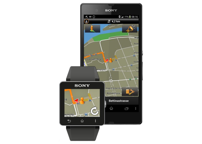 Sony Smartwatch 2 Garmin Navigation App