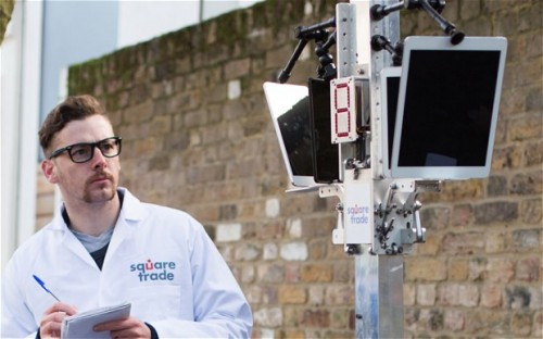 SquareTrade's research involved dropping gadgets from a set height