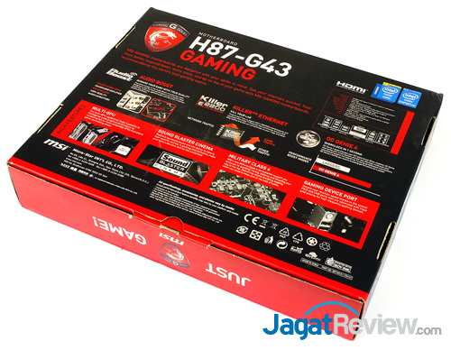 msi h87-g43 gaming back box