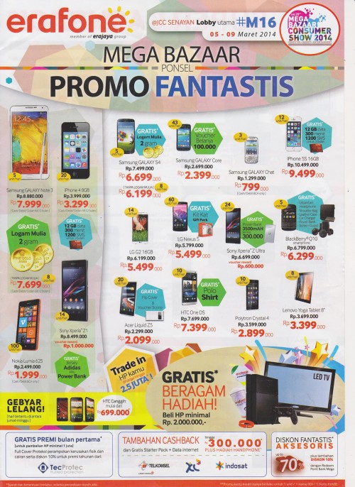 Mega Bazaar Consumer Show 2014: Promo Murah Smartphone & Tablet 5 ERAFONE01