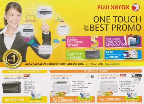 Mega Bazaar Consumer Show 2014: Promo Murah Ragam Aksesoris Komputer 5 FUJIZEROX01