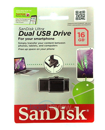 Review SanDisk Ultra Dual USB Drive 16 GB: Flash Disk untuk Smartphone, Tablet, dan PC 5 Sandisk Ultra Dual USB Drive 16 GB - Kemasan