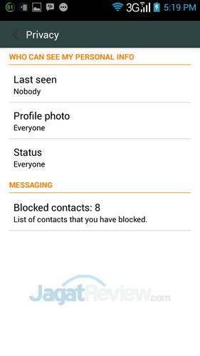 Tips Android - Whatsapp 2.11.186 ke Atas: Privasi, Widget, dan Kamera 3 WhatsApp Privacy