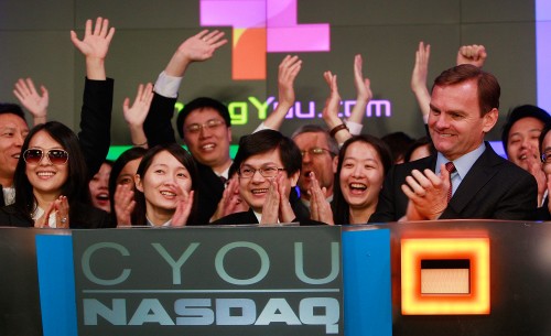 Changyou Executives Celebrate Company's IPO On NASDAQ