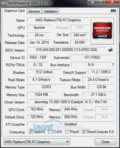 Review Gigabyte F2A88XM-HD3: Murah & Lengkap dengan Bodi Ringkas 11 gigabyte f2a88xm-hd3 gpuz 02