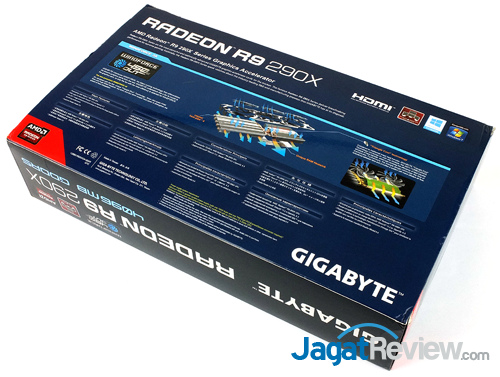 gigabyte r9 290x winforce 3x oc back box