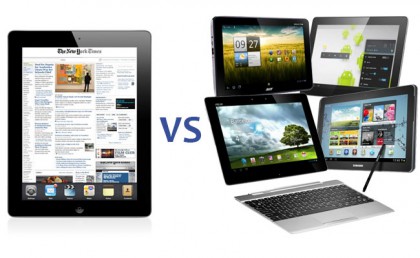 the new ipad vs android tablets