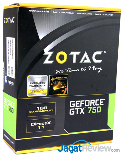 zotac gtx 750 front box