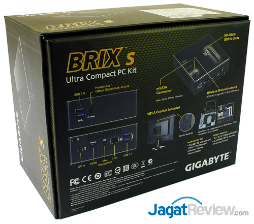 gigabyte brix bxi3h-4010 rear box