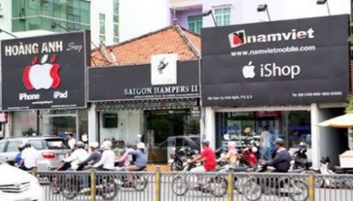 Salah satu toko penjual perangkat Apple di Vietnam