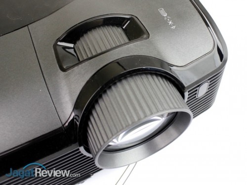 Mekanisme zoom dan fokus di lensa Pro8600.