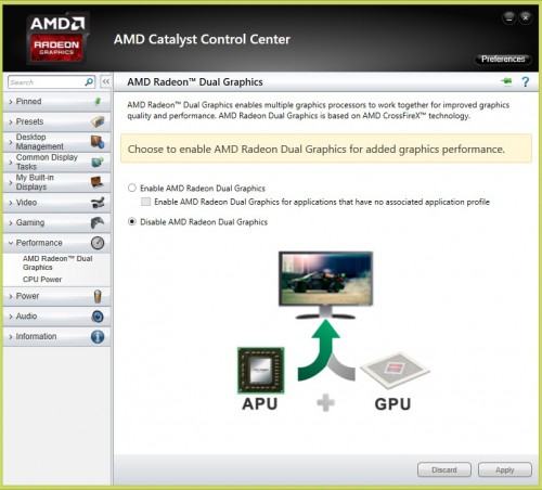 disable AMD Dual GPU