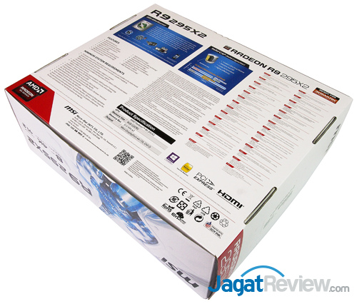 msi radeon r9 295x2 rear box