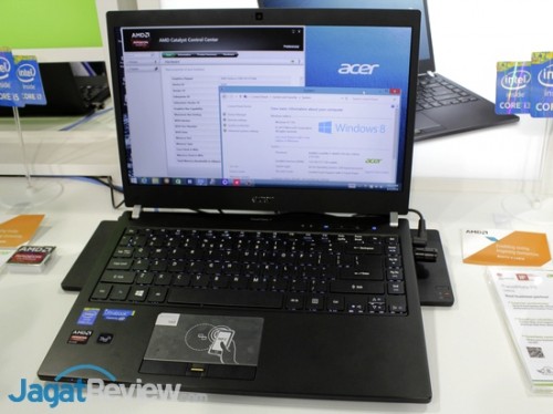 TravelMate P6 yang ditampilkan menggunakan Core i7-4600U dan Radeon HD8750M. Perangkat tersebut juga dilengkapi docking yang memiliki berbagai fungsi, termasuk beberapa port tambahan.