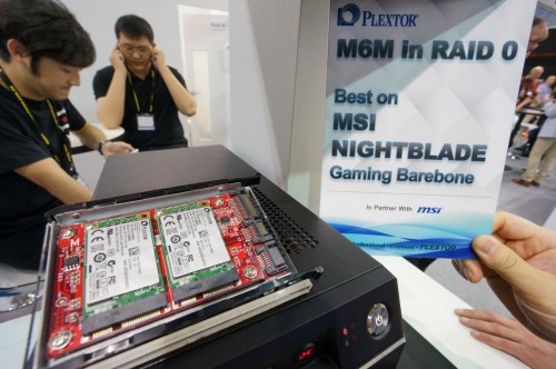 ​SSD Plextor M6M dalam konfigurasi RAID 0 yang digunakan pada PC Gaming Barebone MSI NightBlade