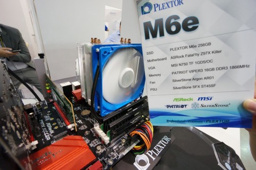SSD PCI-E Plextor M6e juga dipamerkan pada acara computex 2014 ini