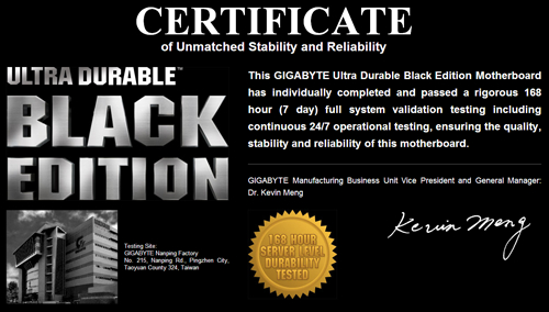 gigabyte computex 2014 ultra durable black certificate