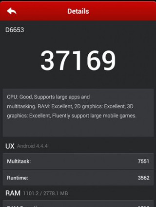 Sony D6653 AnTuTu Benchmark