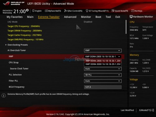BIOS XMP Setting - klik untuk memperbesar*