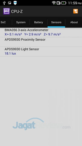 Review Lenovo S850: Smartphone Android Quad Core untuk Gaya 5 Lenovo S850 - Sensor
