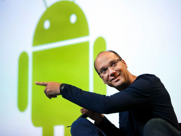 Andy Rubin and Android logo