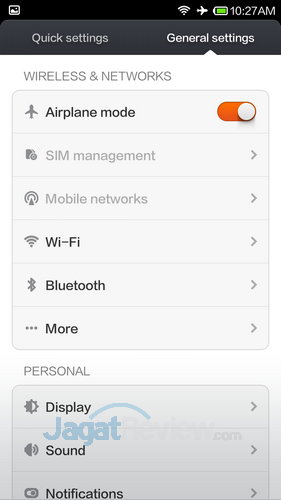Xiaomi Redmi 1S - Setting