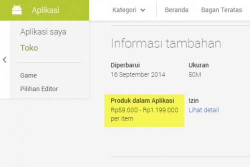 Kisaran Harga In-App-Purchase Kini Tertera di Play Store 2 play