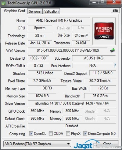 Review Asus Crossblade Ranger: Republic Of Gamers untuk Kaveri 9 GPUZ1