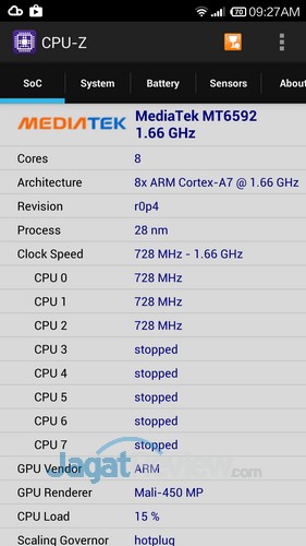 Review Xiaomi Redmi Note: Smartphone Android 8 Core Murah 3 Xiaomi Redmi Note - CPU-Z CPU