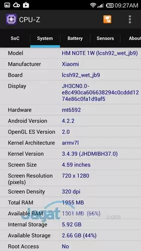 Review Xiaomi Redmi Note: Smartphone Android 8 Core Murah 4 Xiaomi Redmi Note - CPU-Z SoC
