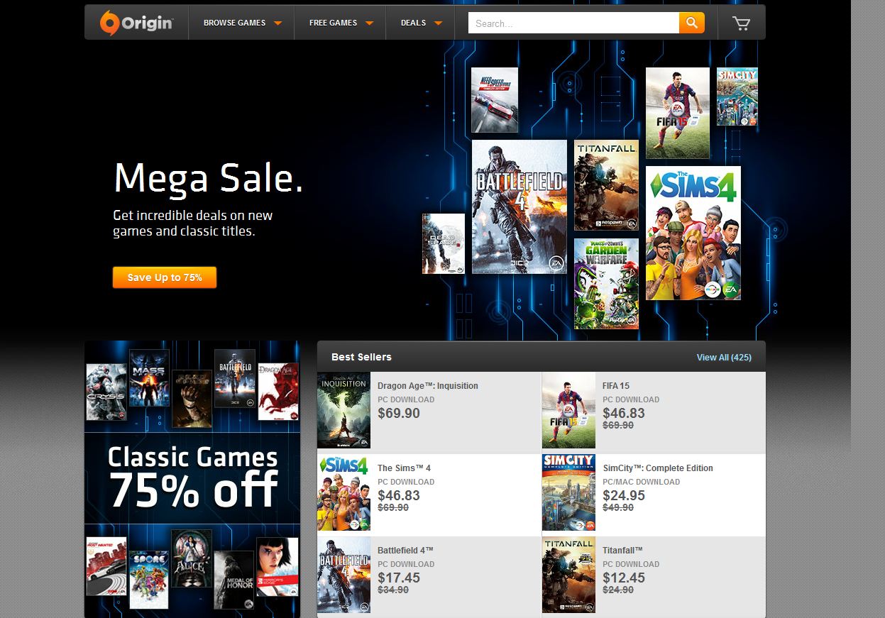 origin mega sale