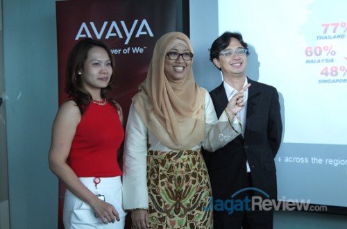 Kiri-Kanan: Herlinda Xu, ASEAN Marketing Director of AVAYA; Endang Rachmawati, Country Director, AVAYA Indonesia; Felix Leong, Regional Manager Contact Center Solutions of AVAYA