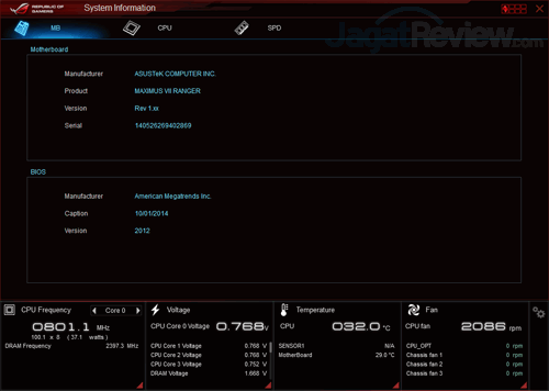 asus maximus vii ranger ai suite 3 system information