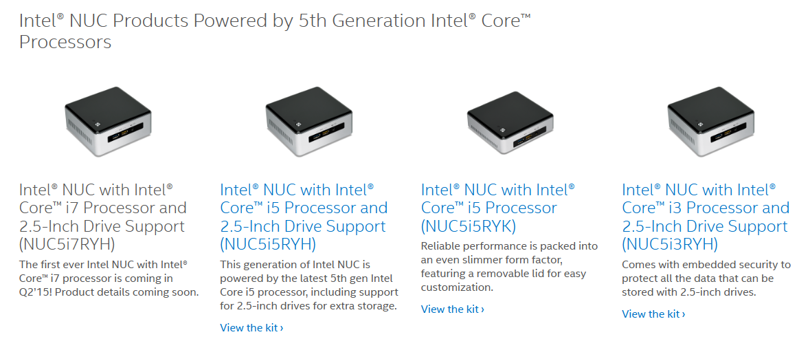 Intel NUC Broadwell