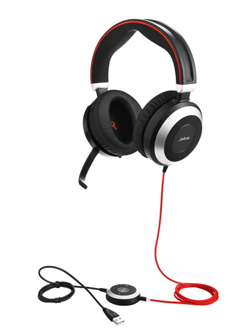 Review Jabra Evolve 80: Ketenangan di Lingkungan Ekstrim 1 Jabra Evolve 80 memiliki warna lining yang berani dan menarik perhatian.