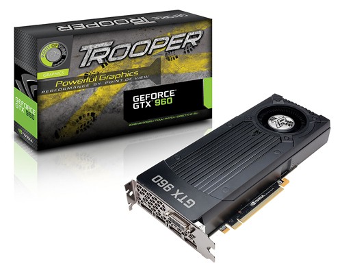 Parade VGA NVIDIA GeForce GTX 960 5 POINT OF VIEW GTX 960 TROOPER - 1127 1178 - 7010
