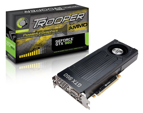 Parade VGA NVIDIA GeForce GTX 960 6 POINT OF VIEW GTX 960 TROOPER AMMO - 1165 1228 - 7010