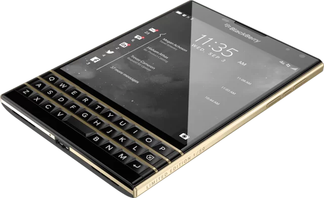 gold blackberry passport official