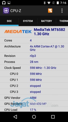 Android One - CPU-Z CPU