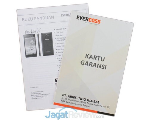 Buku panduan dan kartu garansi