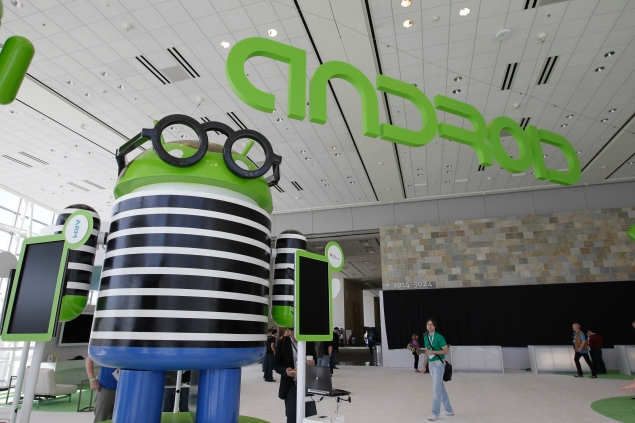 android figure at google keynote