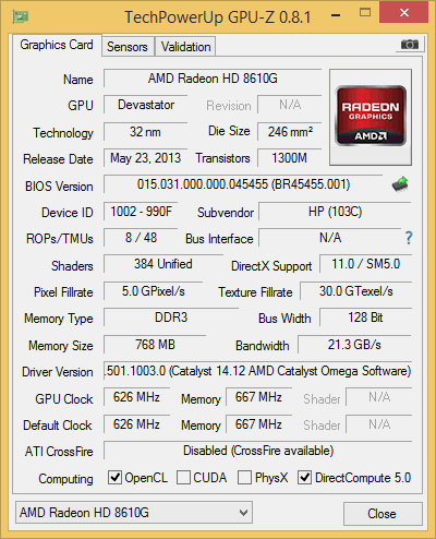 Radeon HD 8610G