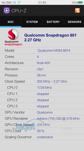 Review Smartphone Android Vivo XPlay 3s: Snapdragon 801 dengan Feature Multimedia Lengkap 4 Vivo X3s - CPU