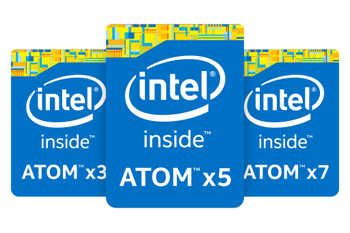 intel atom x logo