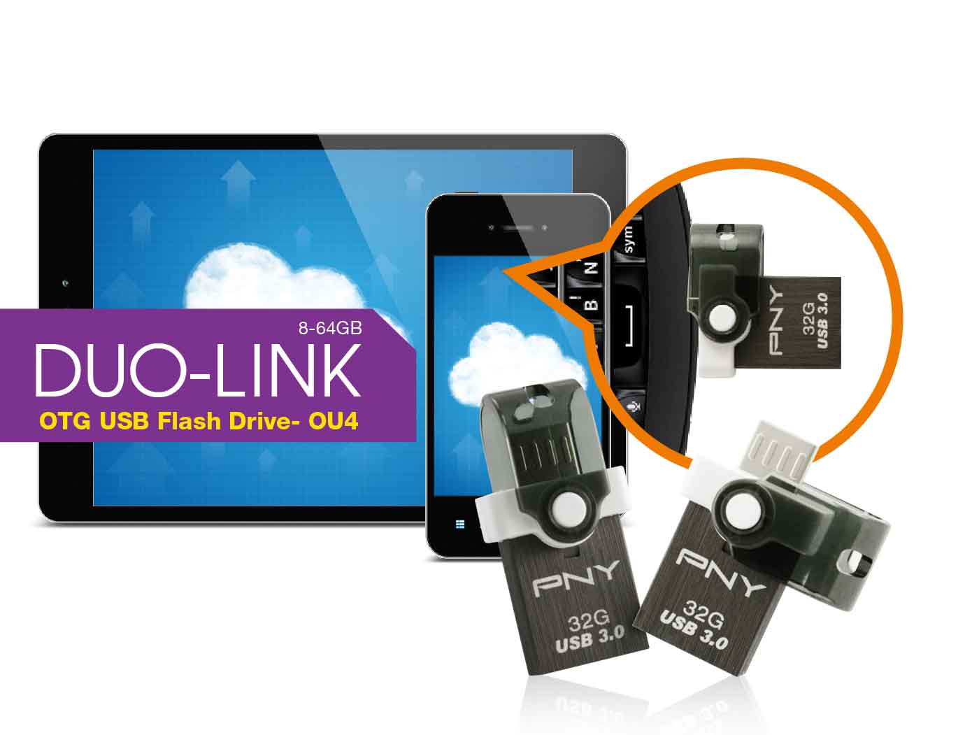 Direct Release: PNY Meluncurkan Flash Drive OTG USB 3.0 Terbaru - PNY DUO-LINK OU4 15 150413 OU4
